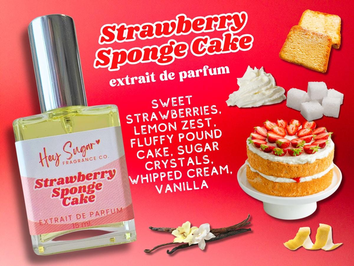 Strawberry Sponge Cake Perfume – Sweet Strawberry & Poundcake Fragrance