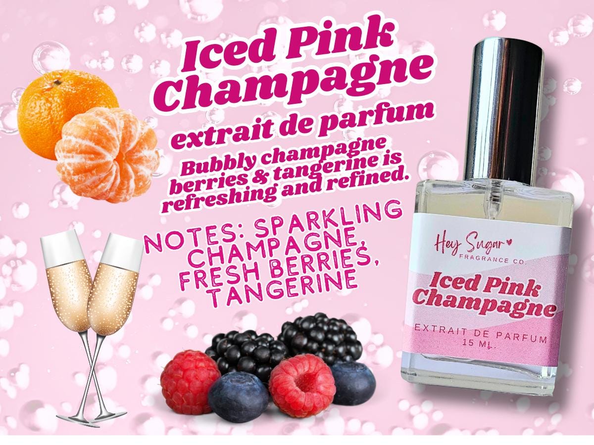Iced Pink Champagne Perfume – Fresh Sparkling Berries, Champagne & Citrus