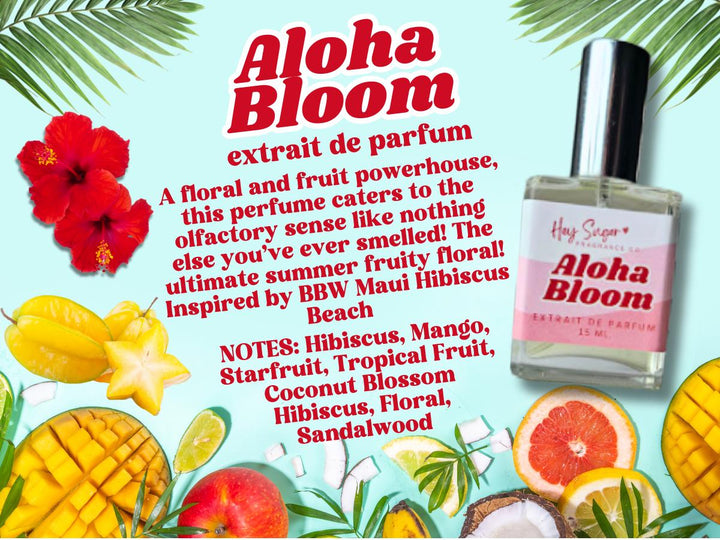 Aloha Bloom Perfume - Fruity Tropical Bliss Inspired by BBW Maui Hibiscus Beach Fragrance