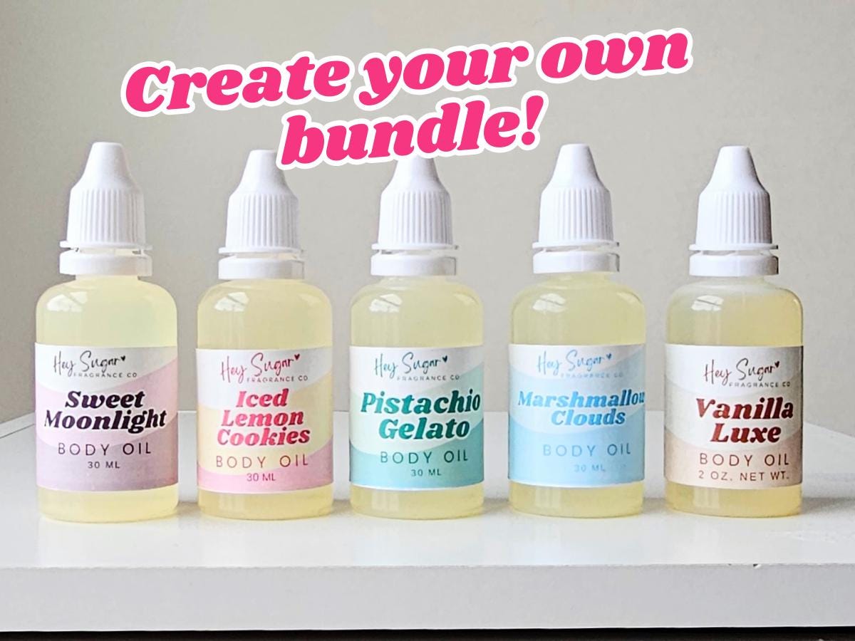 Body Oil Discovery Set – 5 Custom Luxury Scents