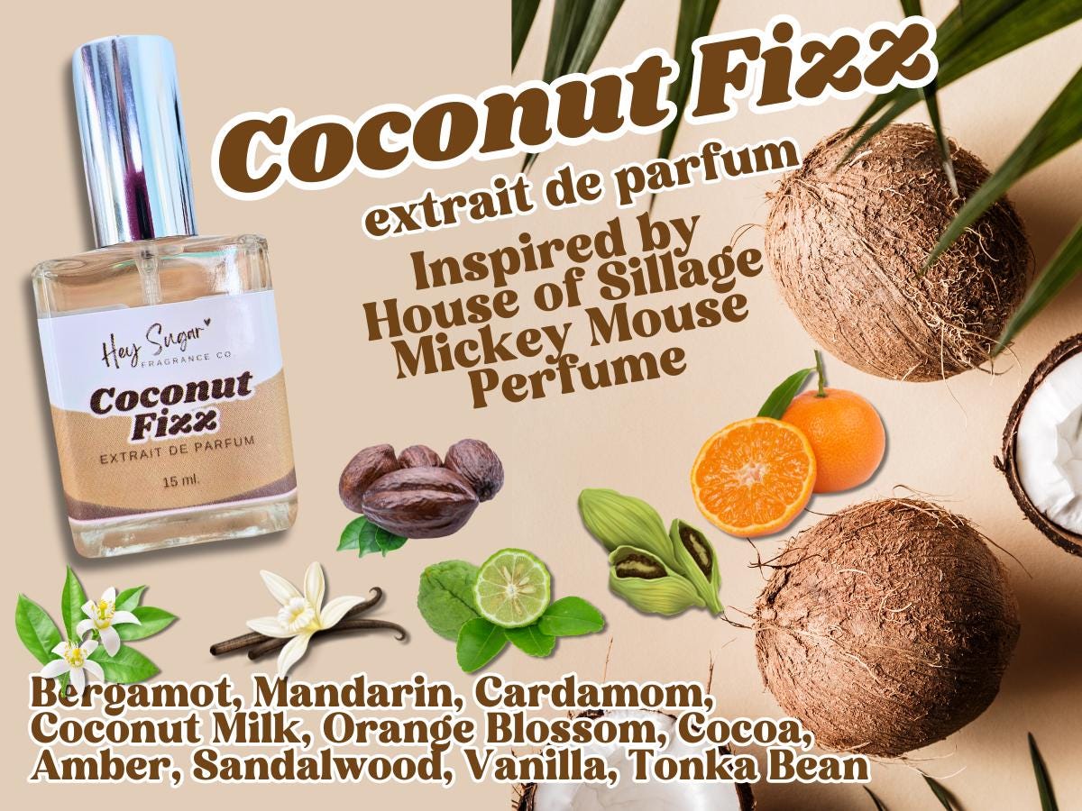 Coconut Fizz Perfume – Inspired by HOS Mickey Mouse Fragrance