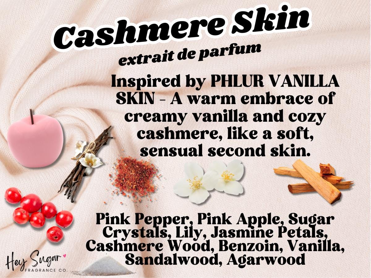Cashmere Skin Perfume – Inspired by Phlur Vanilla Skin - Sensual Vanilla Fragrance