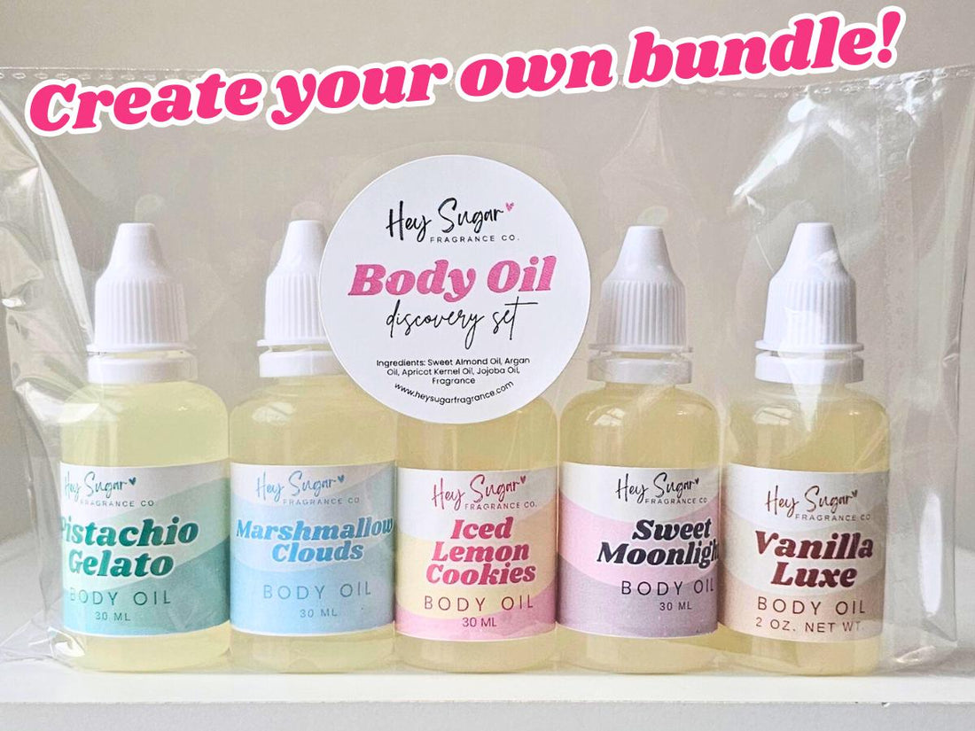 Body Oil Discovery Set – 5 Custom Luxury Scents