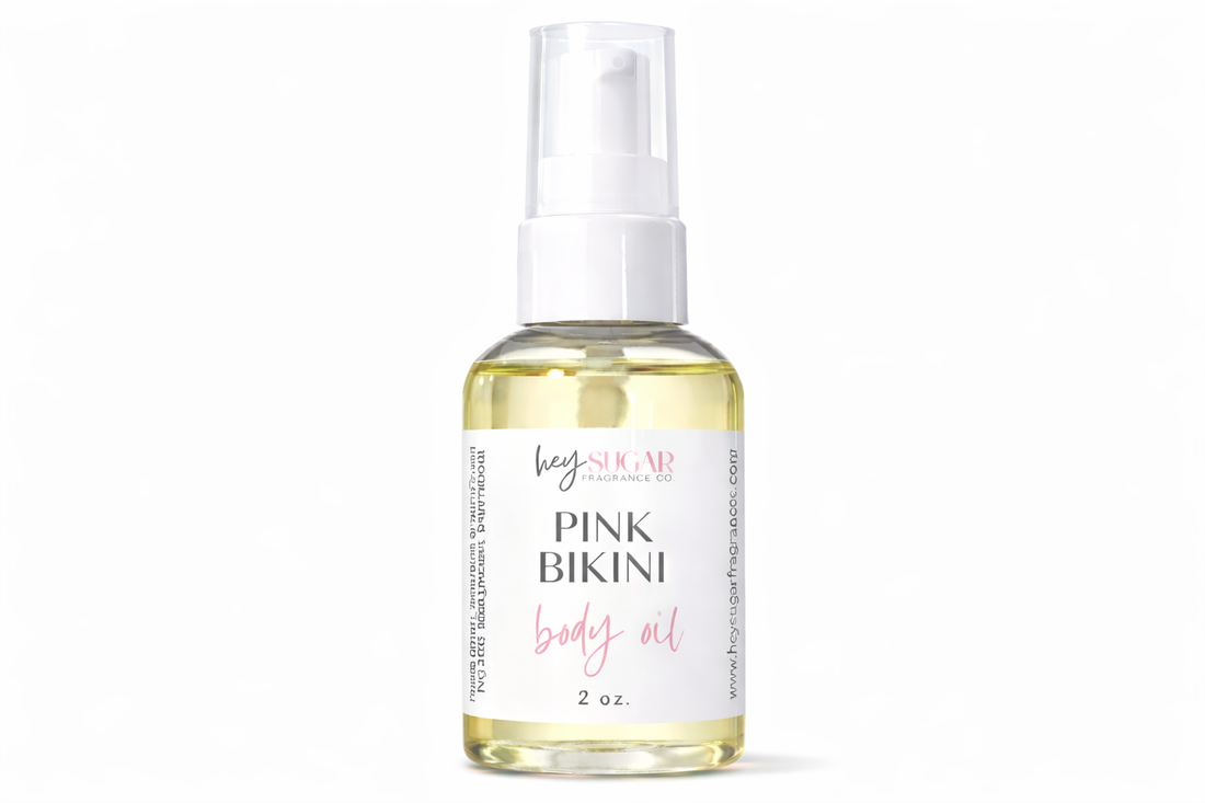 Pink Bikini Body Oil – Dragon Fruit, Coconut & Pineapple Tropical Sensation