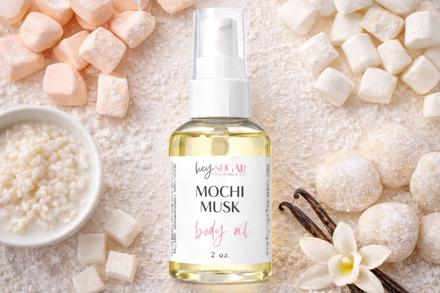 Mochi Musk Body Oil – Creamy Mochi, Rice Milk & Vanilla Skin Scent