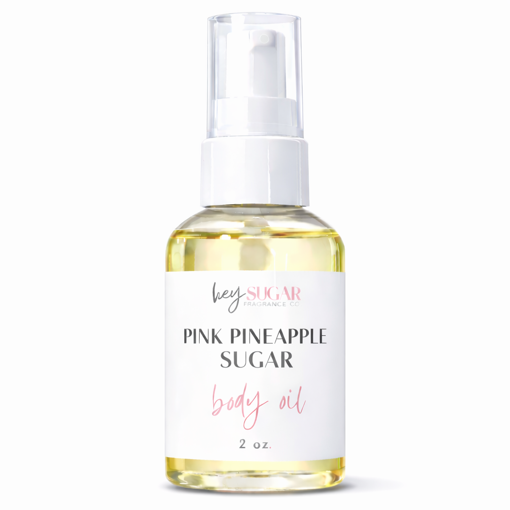 Pink Pineapple Sugar Body Oil – Sweet Pink Pineapple, Palm Sugar & Sun-Drenched Nectar – Tropical Summer Fragrance Oil – Inspired by Pink Pineapple Sunrise BBW