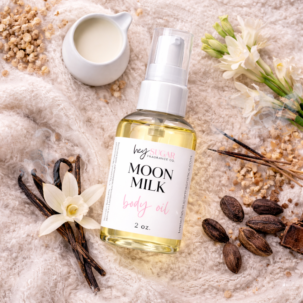Moon Milk Body Oil – Milky Vanilla, Tonka Bean & Soft Musk (Blanche Bête Inspired)