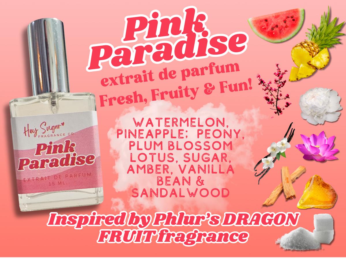 Pink Paradise Perfume - Imspired by Phlur Dragonfruit, Tropical, Juicy Fruity Floral Gourmand Fragrance