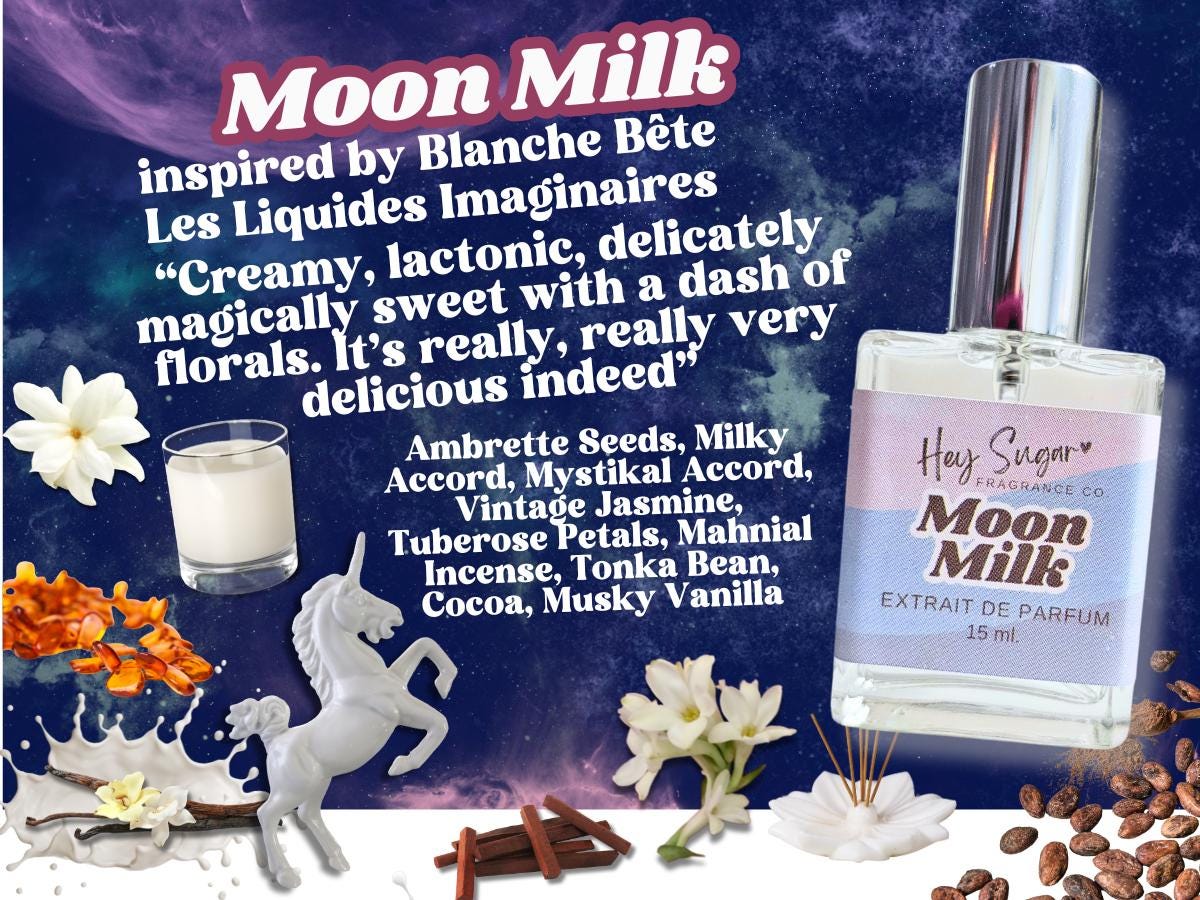 Moon Milk Perfume – Milky Floral Gourmand Inspired Scent