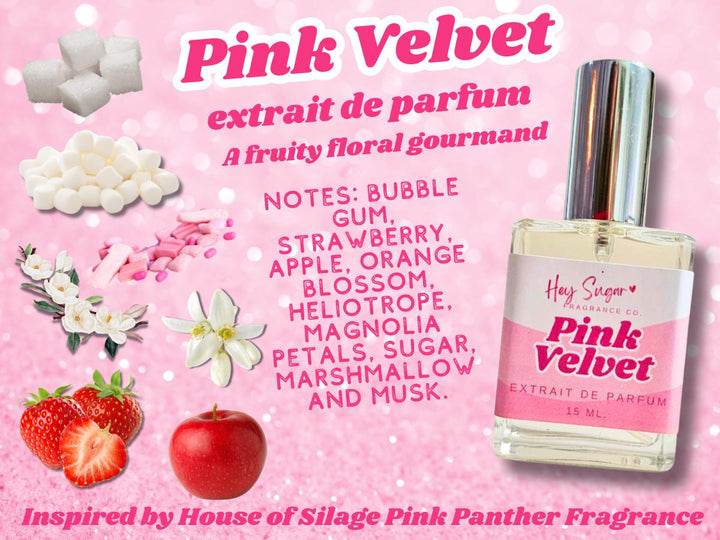 Pink Velvet Perfume - Fun & Feminine, Sweet Gourmand Fragrance Inspired by House of Sillage Pink Panther Fragrance