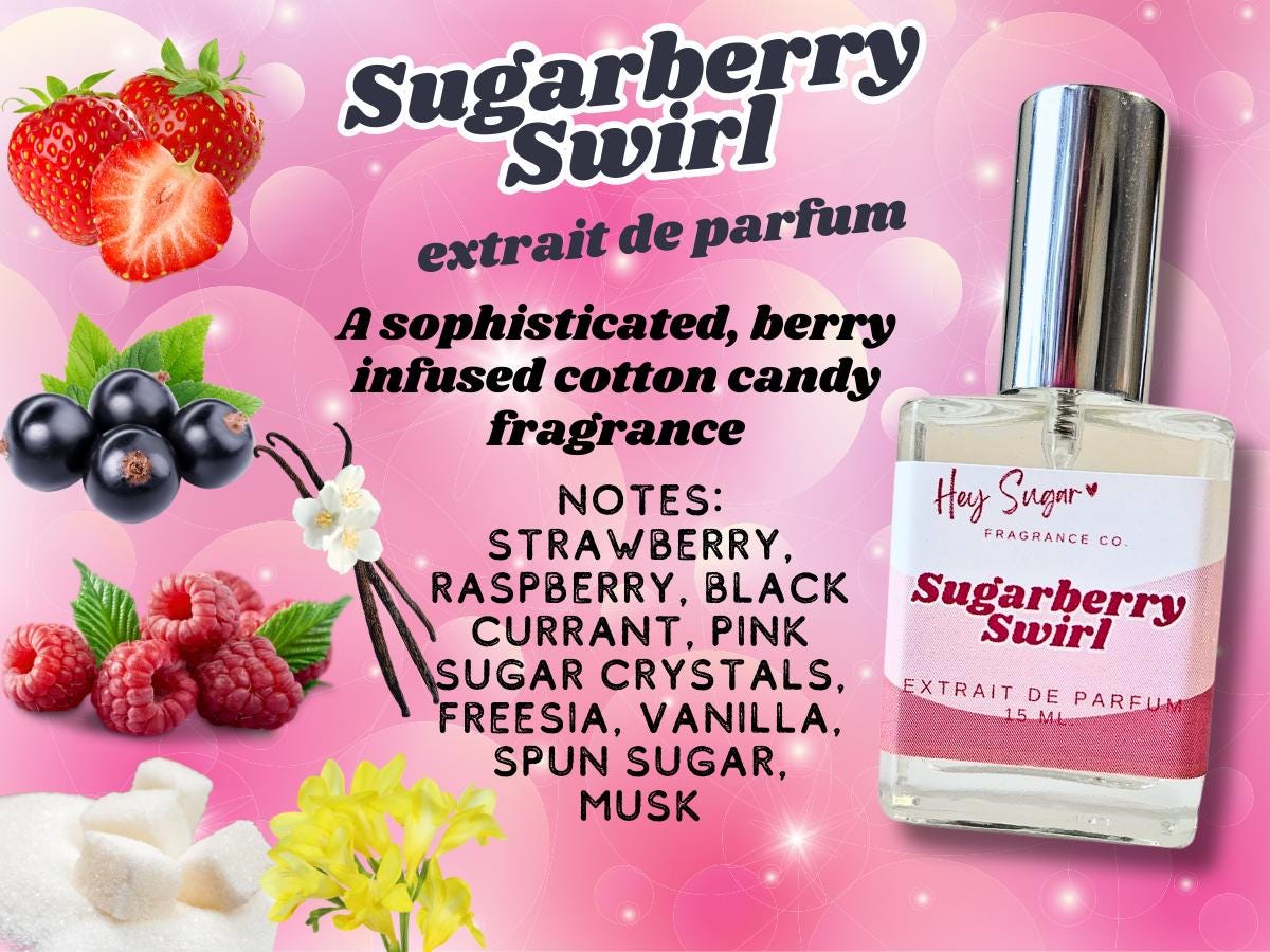 Sugarberry Swirl Perfume – Fruity, Sweet Berries & Cotton Candy Fragrance