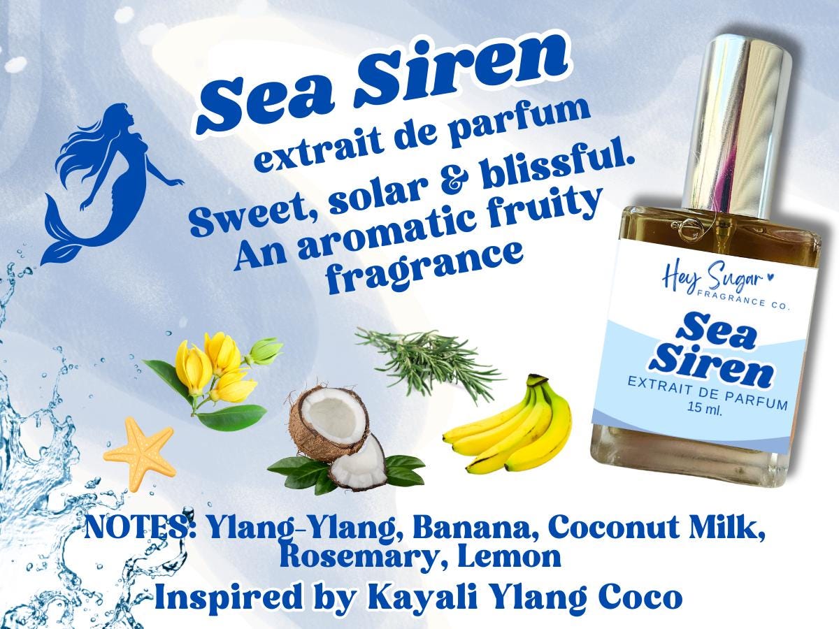 Sea Siren Perfume – Inspired by Kayali Ylang Coco - Coconut & Ylang Beach Fragrance