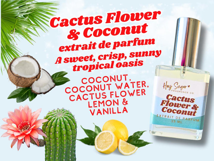 Cactus Flower & Coconut Perfume – Fresh Tropical Oasis