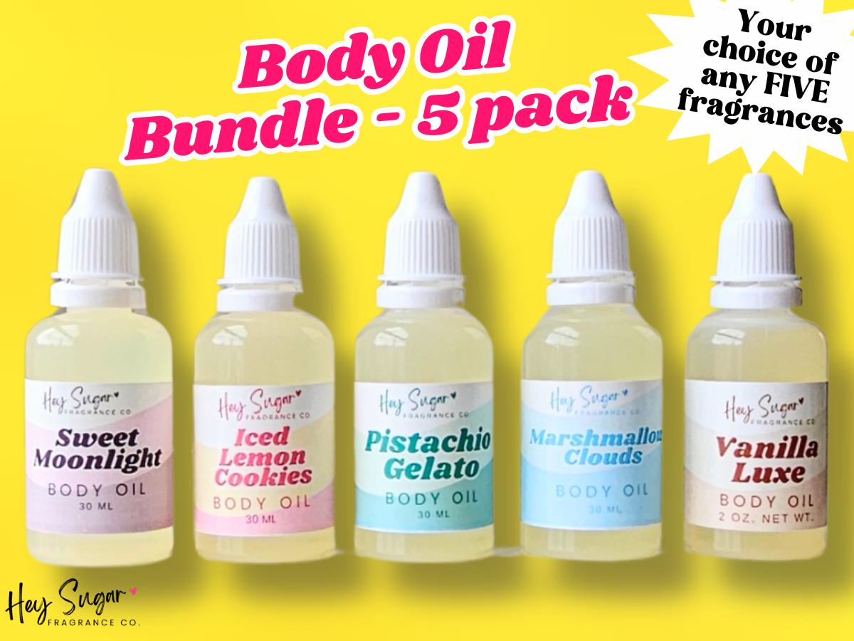 Body Oil Discovery Set – 5 Custom Luxury Scents