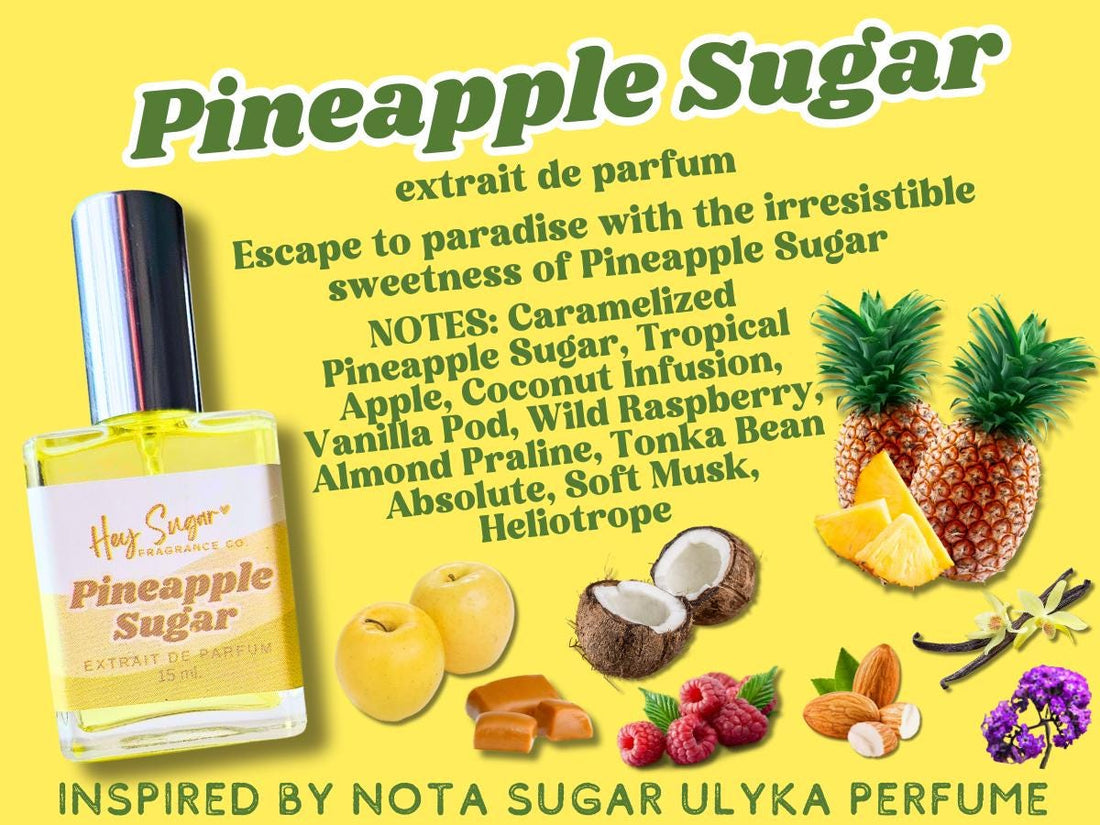 pineapple perfume, Nota sugar perfume, coconut perfume, tropical perfume, summer perfume, gourmand perfume, fruit perfume, clean girl perfume, date night perfume, bakery perfume,  Italian perfume, cookie perfume, gift for her, chocolate perfume,