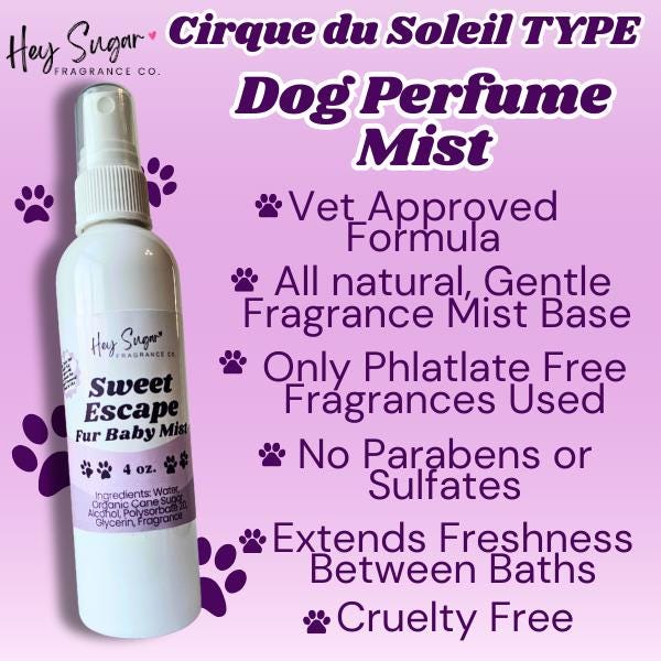 cirque du soleil dog perfume, dog perfume, gourmand dog perfume, dog shampoo, dog coat care, dog tag, dog collar, dog grooming, dog conditioner, organic dog, Vegan dog, dog deodorizer, bodhi dog perfume, dog bed, organic dog treats, dog bath, dog toy