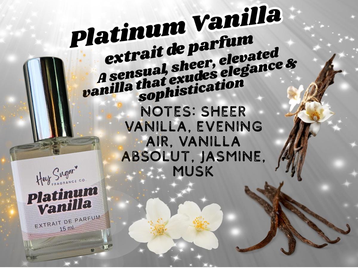 Platinum Vanilla Perfume – Elegant Vanilla & Golden Musk Scent