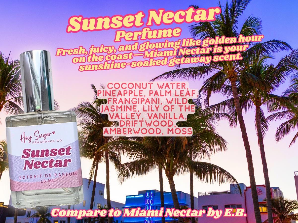 Sunset Nectar Perfume – Inspired by Miami Nectar - Lavish Tropical Scent, Fruity Floral Fragrance