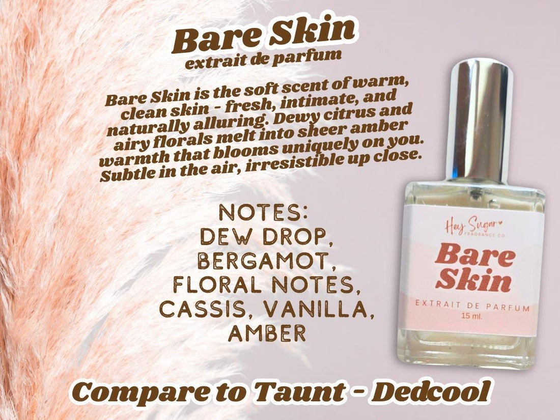 clean skin perfume, skin scent perfume, your skin but better fragrance, sheer amber musk perfume, soft clean fragrance, fresh intimate scent, dewy citrus floral perfume, warm skin scent, subtle everyday perfume, minimalist fragrance, clean girl perfume, airy light perfume, modern skin musk, sugar me sweet, bronze fox fragrance, affordable perfume, best etsy perfume, hey sugar fragrance