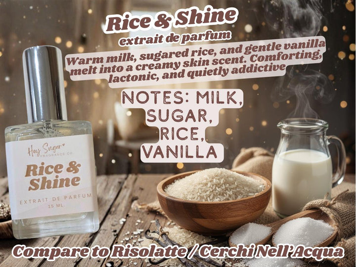 sweet rice perfume, rice milk perfume, milky perfume, lactonic perfume, rice pudding perfume, milk and sugar perfume, cozy gourmand perfume, creamy vanilla perfume, soft gourmand scent, comforting perfume, layering gourmand perfume, milky vanilla scent, sweet milk perfume, sugar me sweet, bronze fox fragrance, affordable perfume, best etsy perfume