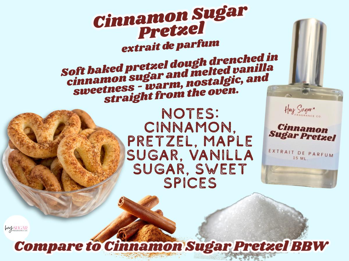 cinnamon sugar perfume, pretzel perfume, bakery perfume, cinnamon vanilla fragrance, gourmand perfume, fall perfume, foodie perfume, sweet bakery scent, cinnamon dessert scent, sugar me sweet, bronze fox fragrance, affordable perfume, best etsy perfume