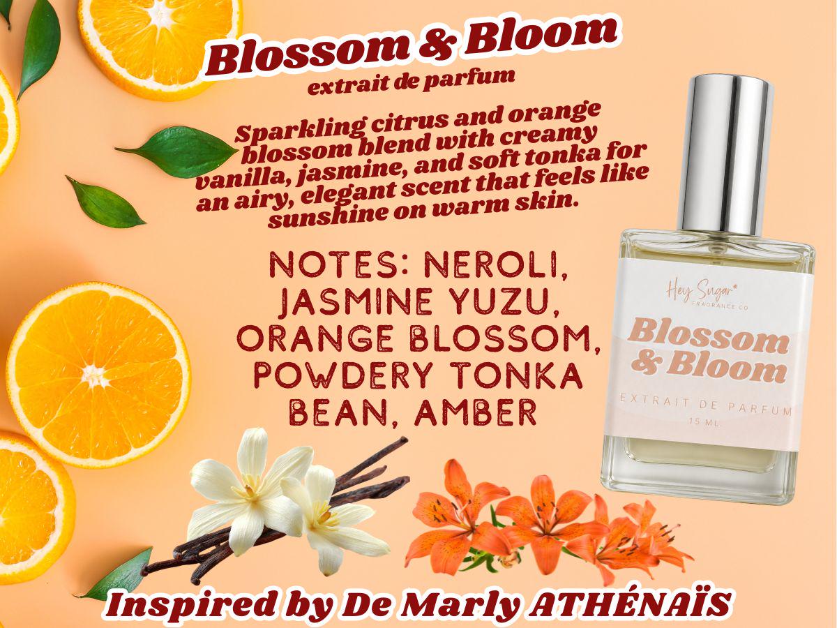Blossom & Bloom Perfume | Sparkling Citrus - Orange Blossom | Creamy Vanilla Floral Scent| Feminine Summer Fragrance | Luxury Inspired Scent