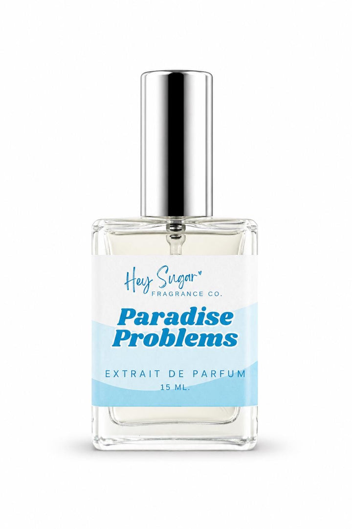 Paradise Problems perfume ,OUAI Santorini with tropical clean girl vacation aesthetic. Notes of peach, grapefruit, orange, honeysuckle, berries, amber, vanilla, and musk. Fresh-out-of-the-shower resort scent with fruity, beachy, shampoo-like vibes and luxury tropical fragrance . Sugar me sweet, bronze fox, layering perfume, affordable perfume, pink lady perfume, body oil, body butter, aspiring aromas, gourmand perfume, clean girl aesthetic, clean girl scent, fresh perfume, parvin perfume,