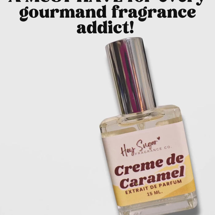 Caramel Perfume Creme de Caramel fragrance, luscious gourmand scent, pure melted caramel sauce scent, Caramel Skin type, sweet perfume