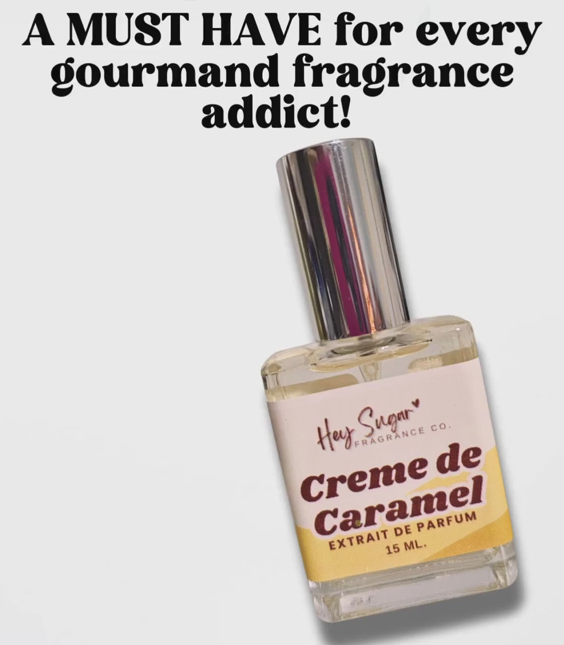 Caramel Perfume Creme de Caramel fragrance, luscious gourmand scent, pure melted caramel sauce scent, Caramel Skin type, sweet perfume